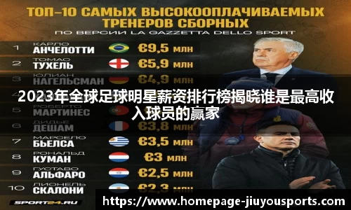 2023年全球足球明星薪资排行榜揭晓谁是最高收入球员的赢家